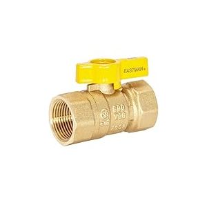 Eastman 60011 Robinet &agrave; boisseau sph&eacute;rique droit FIP avec poign&eacute;e 1/4 de tour, raccord de plomberie en laiton, 3/4"