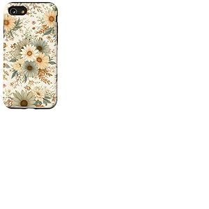 Bouquet de Fleurs Motif Floral Vert Sauge avec Fleurs Sauvages Coque pour iPhone SE (2020) / 7/8