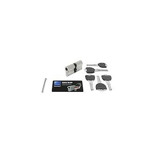 TESA Assa Abloy TK154555N Cylindre de haute sécurité TK100 double embrayage nickelé 45 x 55 mm Clé