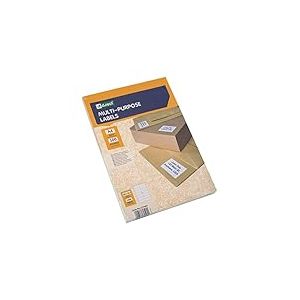 D.RECT | Etiquettes adhésives | ​​Etiquettes universelles (105x42,4mm sur A4) | Auto-Adhésives Imprimables 100 Feuilles | Paquet 14 Étiquettes | Feuille 1400 pièces | Blanc