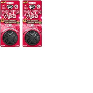 GS27 - D&eacute;sodorisant Voiture D&eacute;ocar Pop Organic - Parfum Voiture 100% Fran&ccedil;ais - Fruits Rouges (Lot de 2)