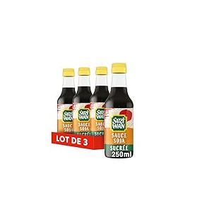 SUZI WAN Sauce Soja Sucr&eacute;e 250ml - Lot de 3