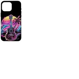 Ukulele Retrowave Timple Guitalele Coque pour iPhone 16 Pro Max