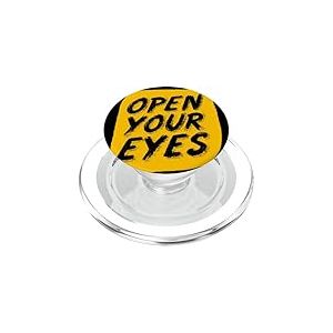 Joli emblème Jaune « Open Your Eyes » PopSockets PopGrip pour MagSafe