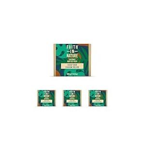 Faith In Nature, Savon Mains Naturel &agrave; la Noix de Coco Faith In Nature, Vegan & Cruelty Free, Sans Parab&egrave;nes & SLES, 100g (Lot de 4)