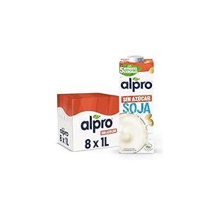 Alpro - Boisson v&eacute;g&eacute;tale - Soja sans sucres - 1L - Lot de 8x1L