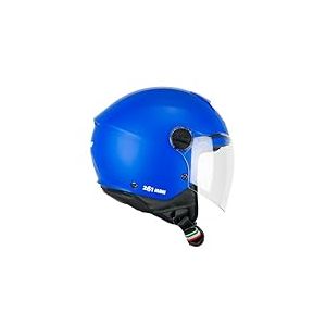 CGM Mini Casque Jet Mixte Enfant, Bleu Mat, YM (49-50cm)
