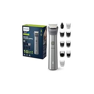 Philips Multigroom s&eacute;rie 5000, rasoir tout-en-un, tondeuse &agrave; barbe et tondeuse &agrave; cheveux de 10 pi&egrave;ces pour la t&ecirc;te, barbe, visage, corps, nez et oreilles, 11 r&eacute;glages de longueur, Mod&eacute;le MG5917/15