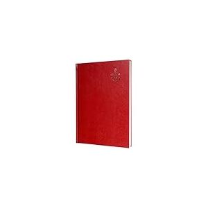 Collins Standard Desk Agenda 2025 semainier pour professionnels &ndash; Format A4 &ndash; Rouge &ndash; (40,15-25) &ndash; Planificateur d'affaires de qualit&eacute; sup&eacute;rieure avec couverture rigide en cuir