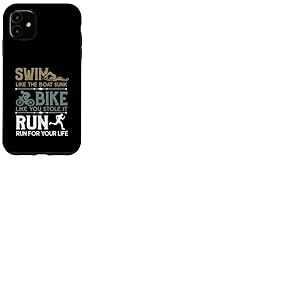 Swim Bike Run Cool Triathlon Vélo de Natation Marathon Coque pour iPhone 11