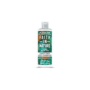 Après-Shampooing Naturel à la Noix de Coco Faith In Nature, Hydratant, Vegan & Cruelty Free, Sans Parabènes & SLES, Pour Cheveux Normaux à Secs, 400ml