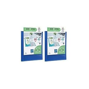 Viquel - Protège documents 80 Vues (40 pochettes) - Porte vue personnalisable - Reliure en plastique Format A4 - Fabriqué en France - Bleu (Lot de 2)