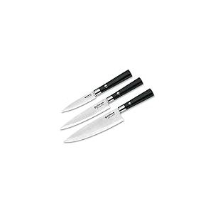 Böker 130420SET Damast Black Set de couteaux de chef en bois Noir