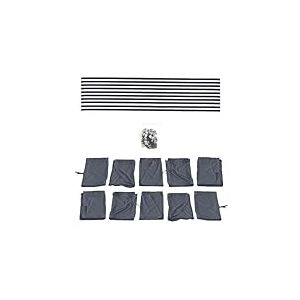 BREMER SITZBEZ&Uuml;GE Rideaux Gris compatibles avec VW T5 T6 T6.1 &agrave; empattement Court Transporter Caravelle Camper Accessoires