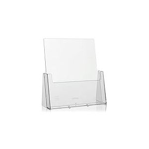 Taymar Pr&eacute;sentoir &agrave; prospectus Porte-brochures Format DIN long Paquet de 10 Format A4 Transparent