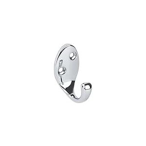 RICOO Patère Murale MH014-S1-1 pièce Crochets de Manteau en Zink, Design Moderne - Porte-Manteau Mural pour Salle de Bain, Cuisine, Entrée - Économie d'Espace, Argent