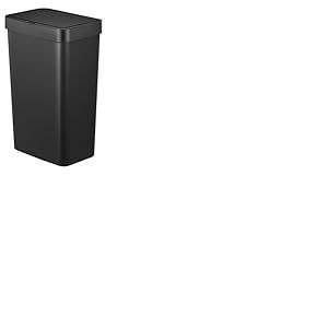 EKO Poubelle Cuisine Automatique 50L | Inox Anti-Traces avec Capteur, Base Antid&eacute;rapante | Fermeture Silencieuse Moderne Salle Bain