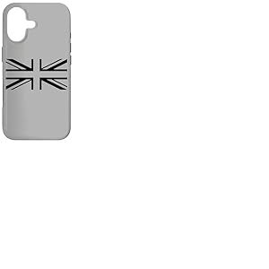 Drapeau Union Jack Noir Grande-Bretagne Angleterre Coque pour iPhone 17