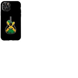 Drapeau Jamaïque Guitare Acoustique Rétro Drapeau Jamaïque Coque pour iPhone 11 Pro