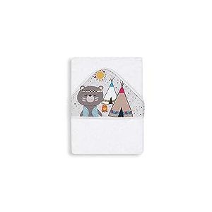 Interbaby Cape du Bain 400 GSM Coton Terry Modèle Indio Blanc 100 x 100 cm