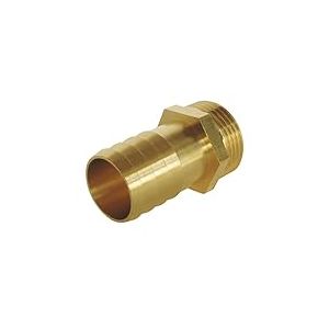 SOMATHERM FOR YOU, Raccord cannelé droit mâle 1" pour tuyau d'arrosage Ø25mm en laiton - Durable et résistant - Connexion facile pour robinet de puisage - Étanchéité recommandée