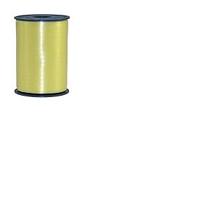 C.E. Pattberg AMERICA Ruban Paquet Cadeau jaune clair, 500 m de Bolduc pour Emballage, Bolduc Largeur 5 mm, Accessoire de Décoration & Bricolage DIY, Ruban Décoratif pour Présents, en Toute Occasion