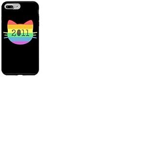 Chat né en 2011 Ans Anniversaire Maman de chat Papa de chat Coque pour iPhone 7 Plus/8 Plus