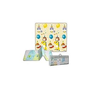 Chicco Tapis de Jeu Maxi pour bébés, 200x180 cm, Tapis D'èveil, Géant, avec Animaux et Paysag, Chambre d'enfant, Douce et colorée, Pliable, Extra Moelleux, Double Face, épaisseur 1.3 cm, 0 Mois +