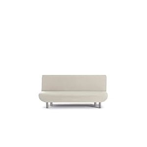 Eysa Housse de canapé bi-élastique pour clic-clac 3 Places Couleur écru Design Harlem
