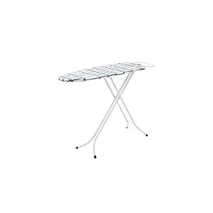 PIFCO Table &agrave; Repasser r&eacute;glable de Taille Moyenne - 110 x 34 cm - Housse 100% Coton - Motif Grille Grise - Table &agrave; Repasser Pliable