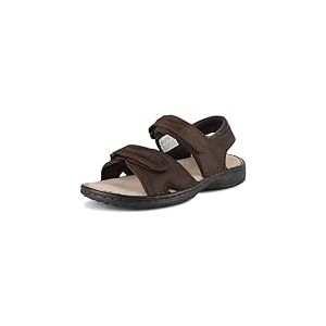 riemot Sandales en Cuir pour Homme - Sandale Sport bout Ouvert Ext&eacute;rieur Confortables et Respirantes - Chaussures d'&eacute;t&eacute; pour Randonn&eacute;e Plage Marche ou Activit&eacute;s en Plein Air, Semelles Antid&eacute;rapante,46