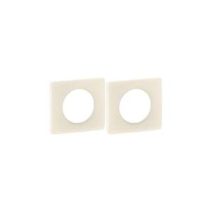 LEGRAND | Plaque 1 Poste Blanc Amande, C&eacute;liane, Finition D&eacute;co Moderne Et &Eacute;l&eacute;gante, Compatible Avec M&eacute;canismes C&eacute;liane, Installation Facile Avec Syst&egrave;me De Rattrapage (Lot de 2)