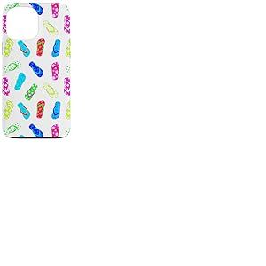 Tongs Multicolores Sandales Motif Plage Vacances &eacute;t&eacute; Coque pour iPhone 13 Pro Max