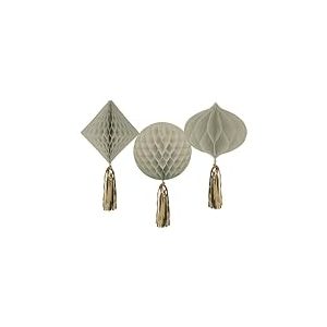 Folat 68713 D&eacute;coration du Geburtstag Rosa, Creme, Champagner Gold - Kit boule en papier - Cr&egrave;me Rose - 3 pi&egrave;ces - Une d&eacute;coration Happy Birthday attrayant et &eacute;l&eacute;gantes