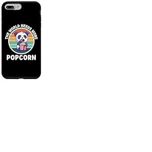 Panda Vintage The World Needs More Popcorn Lover Coque pour iPhone 7 Plus/8 Plus