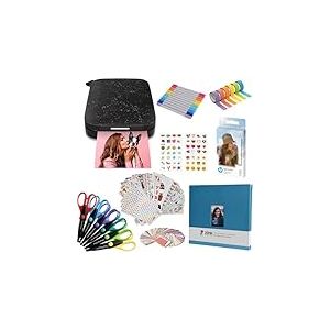 HP Sprocket Imprimante Photo instantan&eacute;e Portable 2x3 Pouces (Noir) Kit d'album