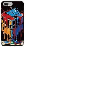 Coque pour iPhone 7 Plus/8 Plus Rubik Magic Cube coloré en forme de cube