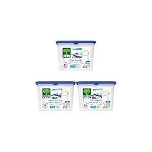 L'Arbre Vert Doses Lessive Liquide Peaux Sensibles Famille et Bébé aussi! - Hypoallergénique - 24 Doses (Lot de 3)
