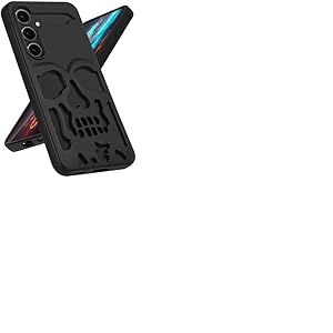 Lotadilo Coque pour Samsung Galaxy S24, Design Creux Cool, Motif de tête de Mort Gothique, Coque Souple pour Hommes/Femmes/garçons/Filles, Noir