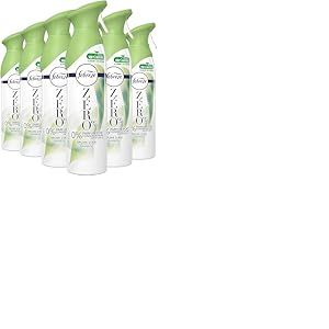 Febreze ZERO% Spray D&eacute;sodorisant, Parfum Bambou, Pack de 6 (6x300ml), Kit De D&eacute;marrage, Brume D'Air & Textile Pour &Eacute;limination Et Pr&eacute;vention Des Odeurs, Fromule Sans Gaz