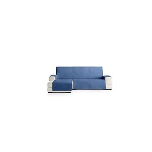 Eysa Oslo Housse, Microfiber, C/3 Bleu-Gris, Chaise Longue 240 cm. Adapté aux canapés de 250 à 300 cm