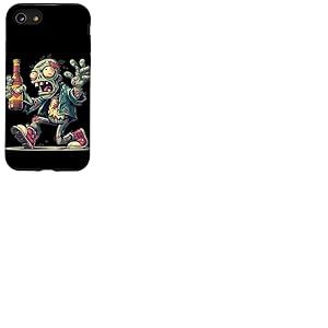 Costume dr&ocirc;le de Zombie Ivre avec Bouteille de bi&egrave;re Coque pour iPhone SE (2020) / 7/8