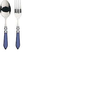 BUGATTI ALC2M-N4211/12 Aladdin Lot de 2 Pi&egrave;ces Service de Table Acier/ABS Bleu 30,5 x 14 x 3 cm