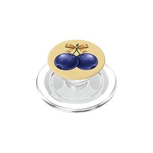 Paire de myrtilles Mignonnes avec n&oelig;ud Kawaii Fruit PopSockets PopGrip pour MagSafe