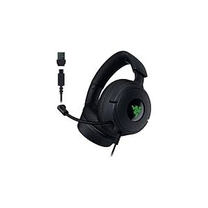 Razer Kraken V4 X - Casque de Jeu Filaire (Drivers Triforce 40mm, Micro cardioïde rétractable, Son Surround 7.1, Chroma RGB, pour PC - Console et téléphones Via USB-C) Noir