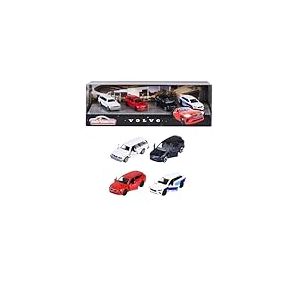 Majorette 212057615SD1 - Lot de 4 boîtes Cadeaux Volvo Cars - Coffret Cadeau de de 4 pièces Volvo Cars Métal avec Roues Libres, 7,5 cm, à partir de 3 Ans