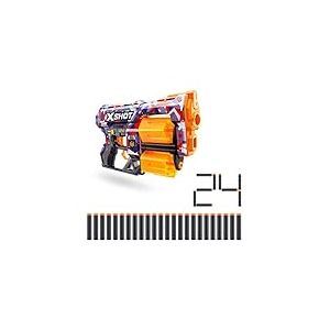 X-Shot Skins Malice Dread (12 fléchettes), Blaster à fléchettes en Mousse, Pistolet Jouet, fléchettes en Mousse à Technologie de Poche d'air