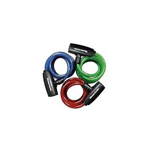 Master Lock 8127TRI Lot de 3 antivols pour vélo Bleu/vert/rouge 1,8 m de long
