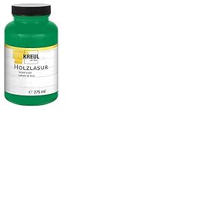 KREUL 78212 - Lasure Acrylique pour Bois aux Couleurs intenses, 275 ML Pot Plastique Vert Sapin, pour Bois Naturel et Non traité, Fluide - Peinture Liquide à Base d'eau