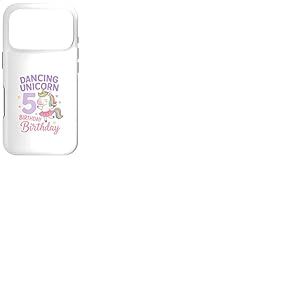 Licorne dansante Magique 5&egrave;me Anniversaire Coque pour iPhone 17 Pro